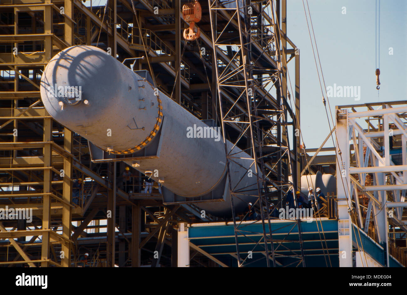 Le Caire, Égypte La construction de la centrale électrique de