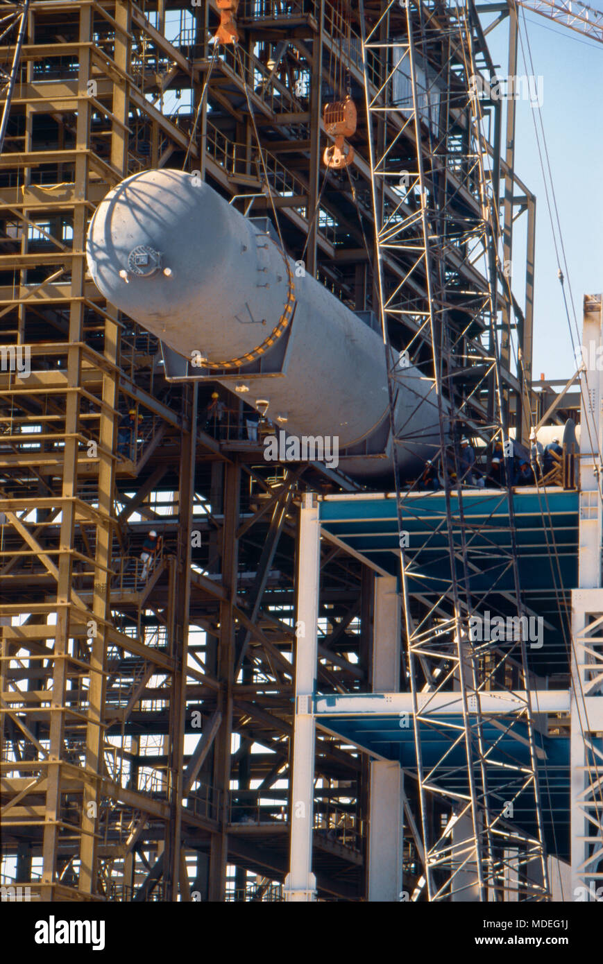 Le Caire, Égypte La construction de la centrale électrique de