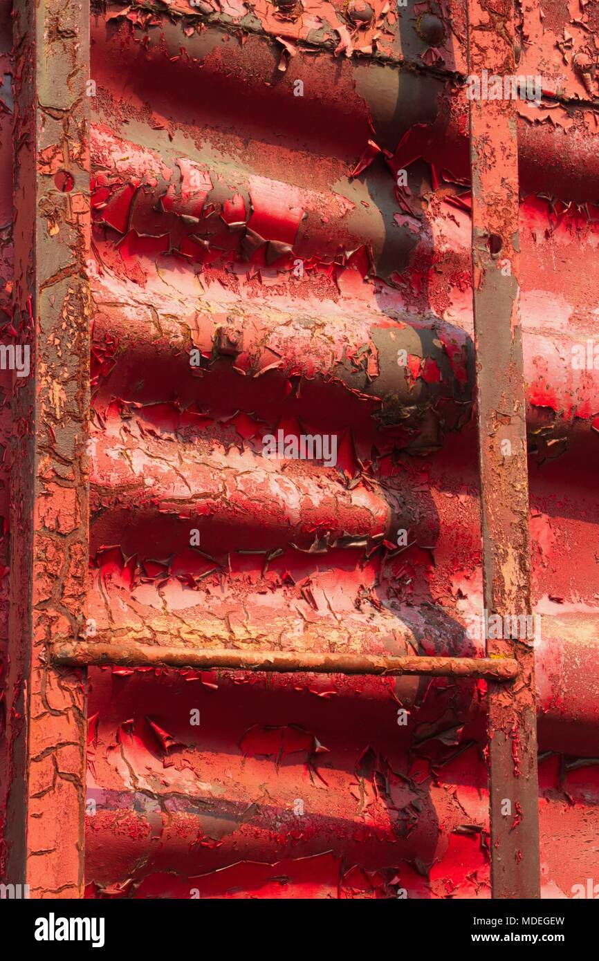Rusty Red Wagon de marchandises du Canadien Pacifique close up Banque D'Images