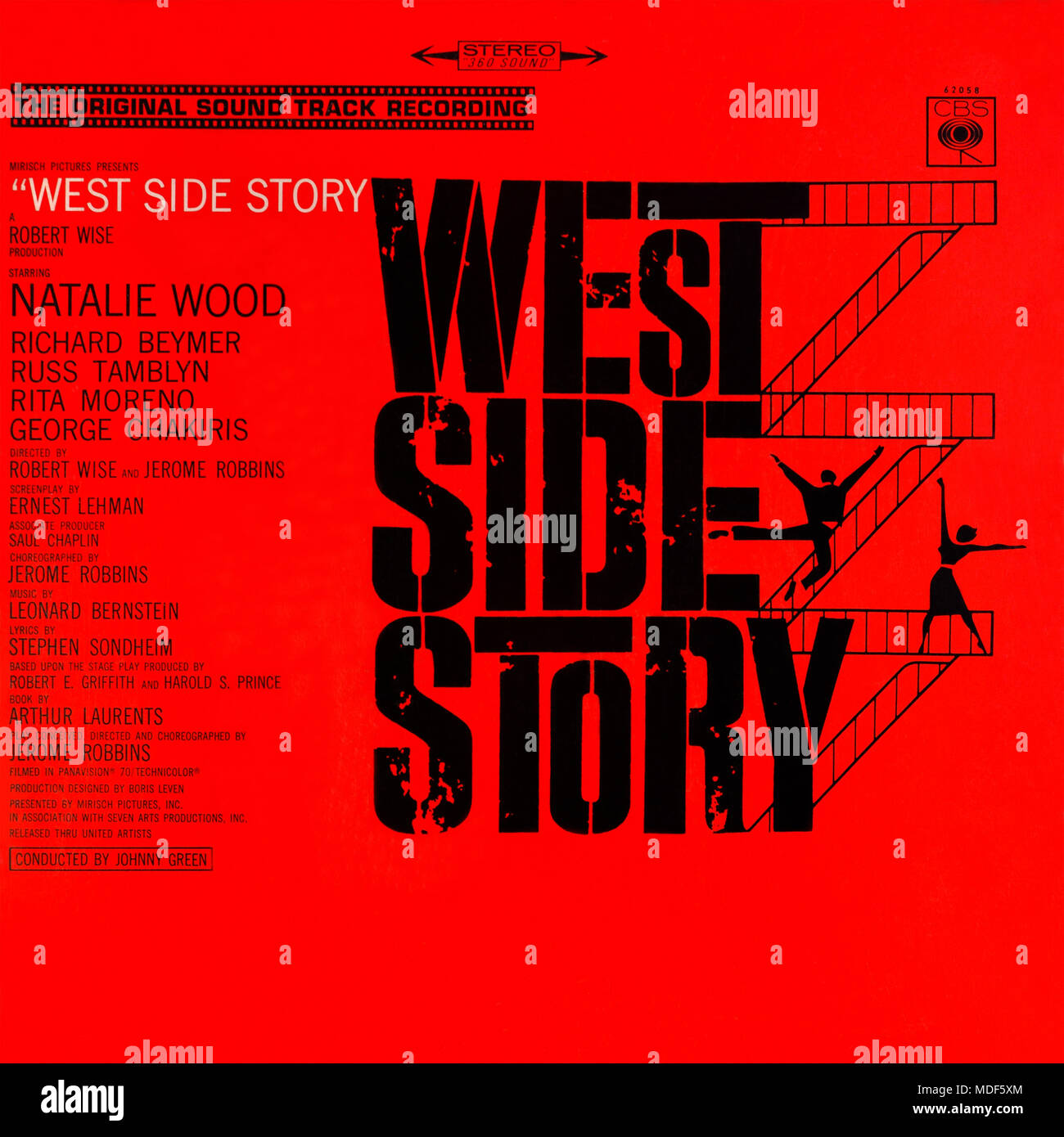 Altre immagini Leonard Bernstein - couverture originale de l'album en vinyle - West Side Story (Original Sound Track Recording) - 1961 Banque D'Images