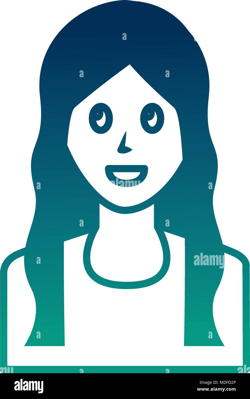 Caractère avatar femme female portrait Illustration de Vecteur