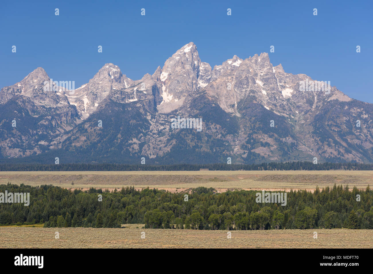 Mountain Landscape, Grand Teton, Wyoming, États-Unis Banque D'Images