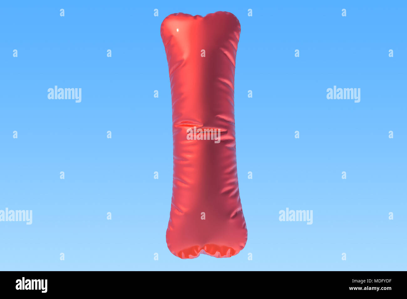 Ballon aluminium rouge lettre j, 3D Rendering Banque D'Images