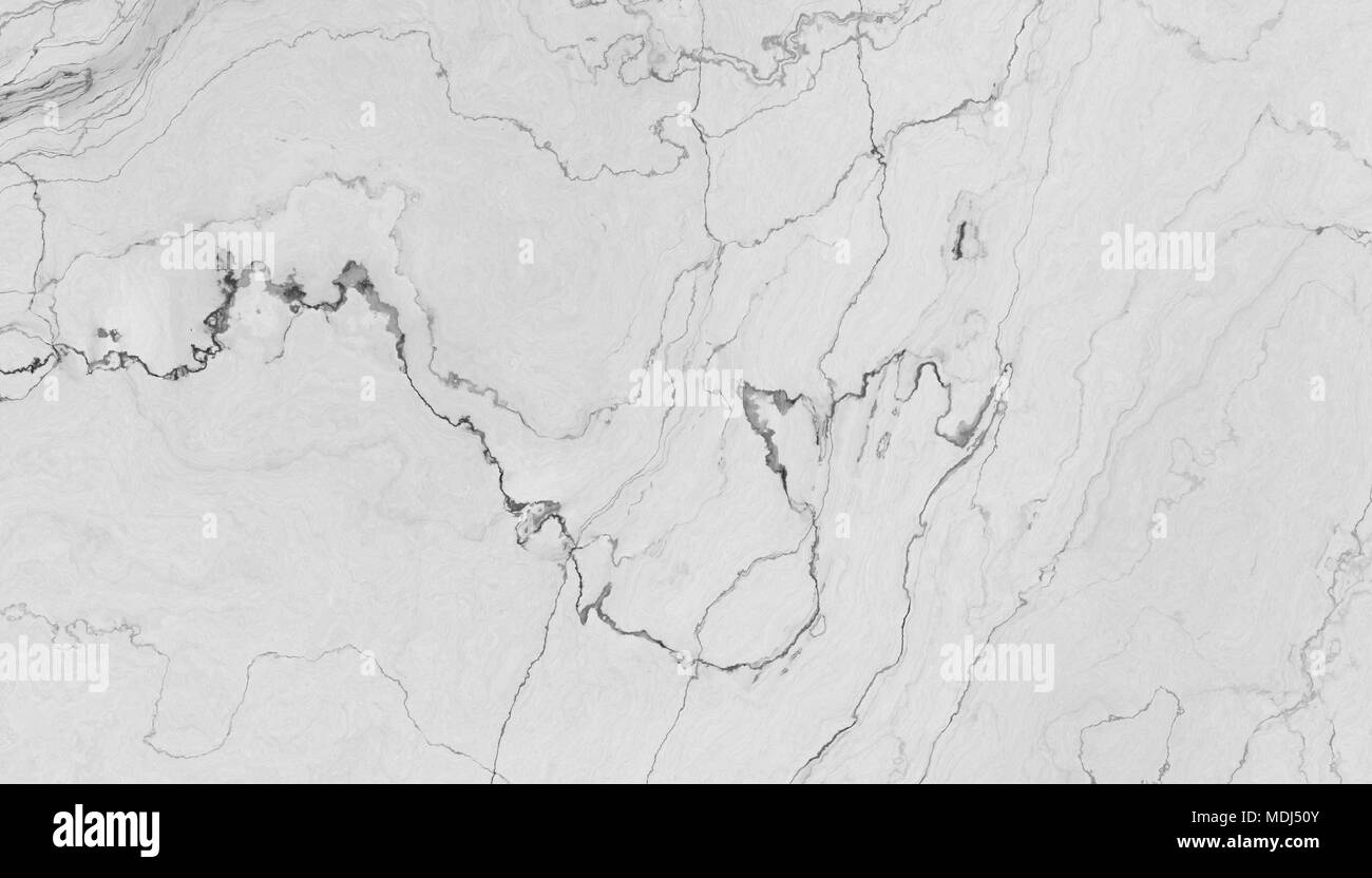 Modèle en marbre blanc avec des veines grises et noires. Résumé La texture et l'arrière-plan. Illustration 2D Banque D'Images