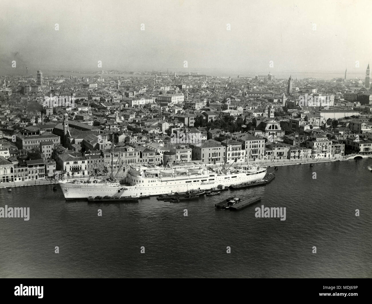 Vue aérienne de Venise, Italie 1950 Banque D'Images