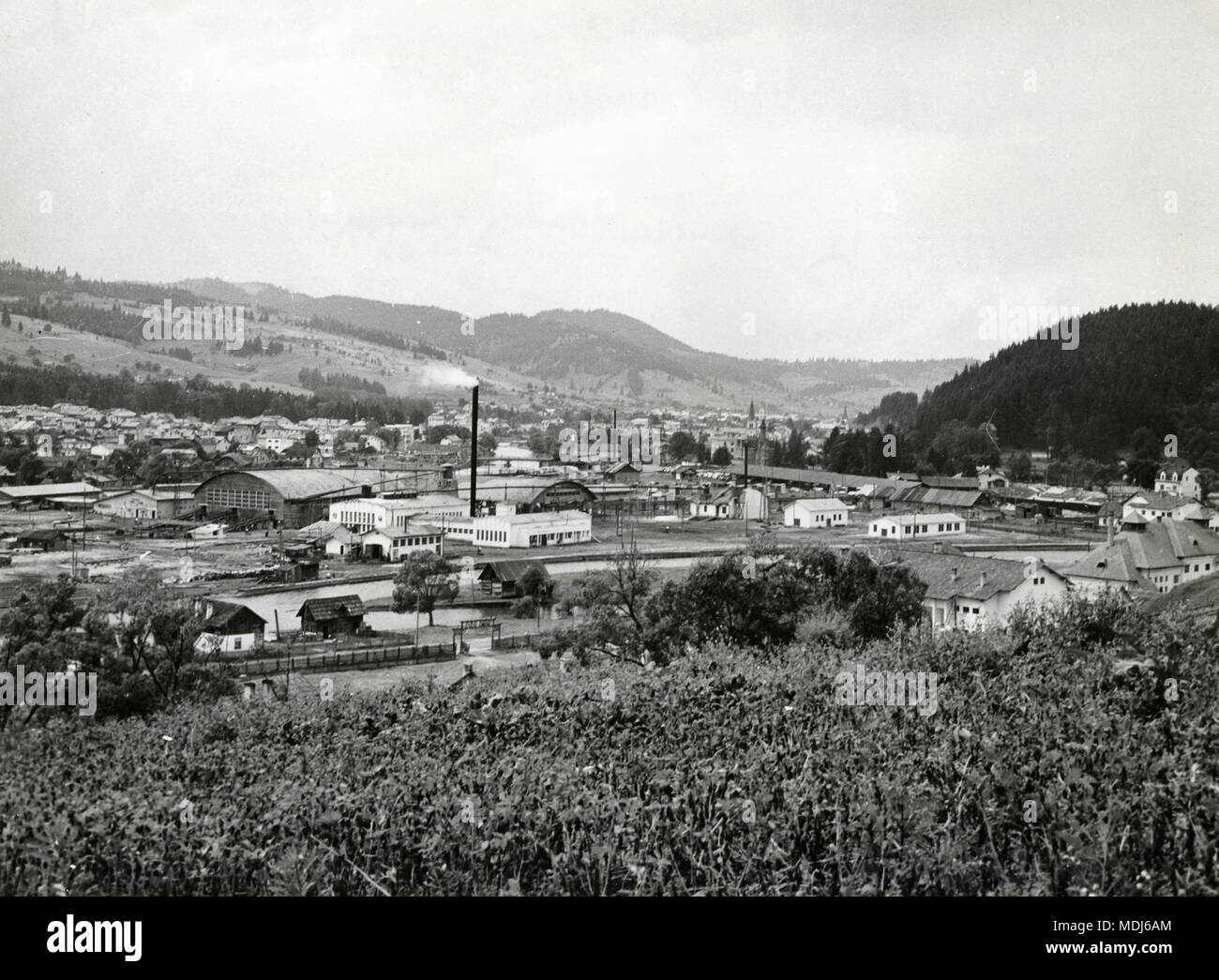 L'industrialisation à Bacau, Roumanie 1960 Banque D'Images
