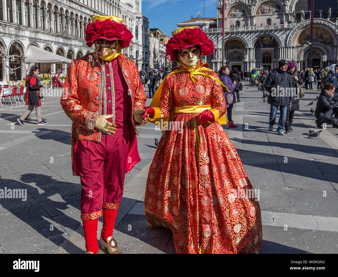 Carnaval de Venise, costumes, masques, bal masqué, Février, Piazza San  Marco, la Place St Marc Photo Stock - Alamy