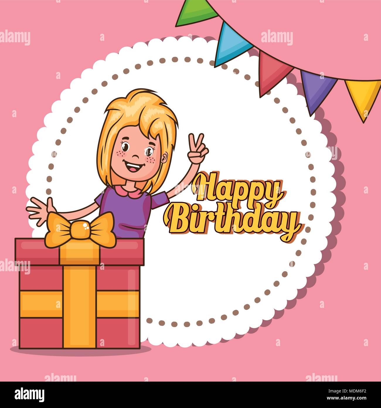 Joyeux Anniversaire Carte Avec Petite Fille Image Vectorielle Stock Alamy Joyeux Anniversaire Carte Avec Petite Fille Image Vectorielle Stock Alamy