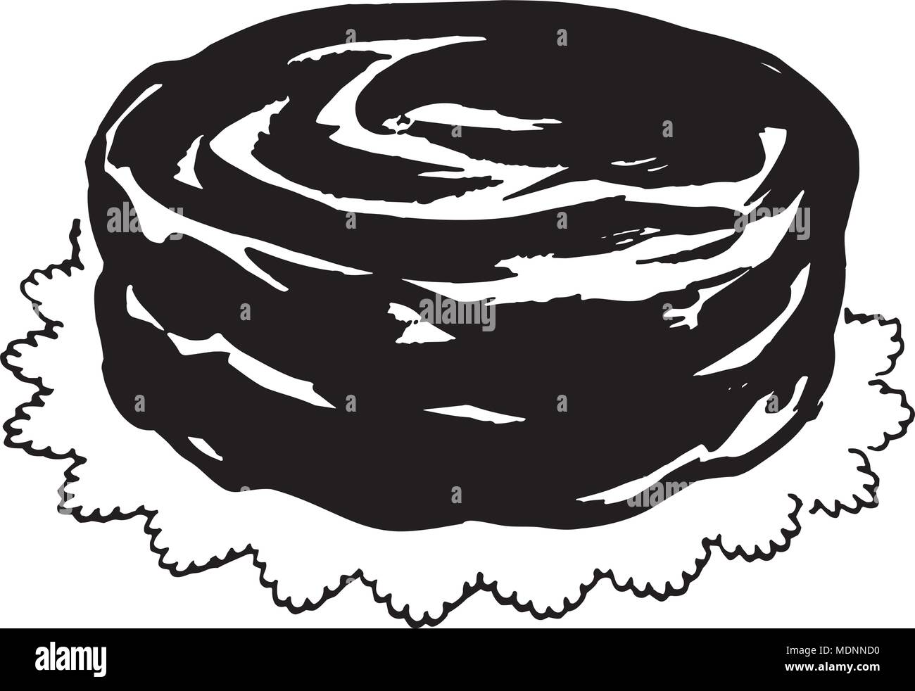 Gateau Au Chocolat Retro Clipart Illustration Image Vectorielle Stock Alamy