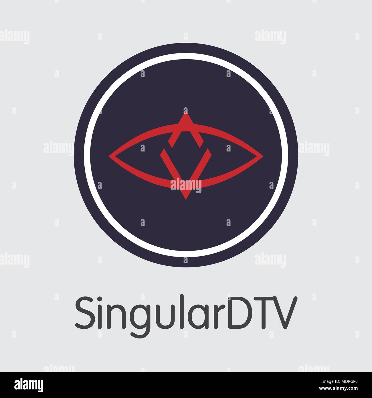 Singulardtv Devise Crypto. La SNG vecteur icône Web. Illustration de Vecteur