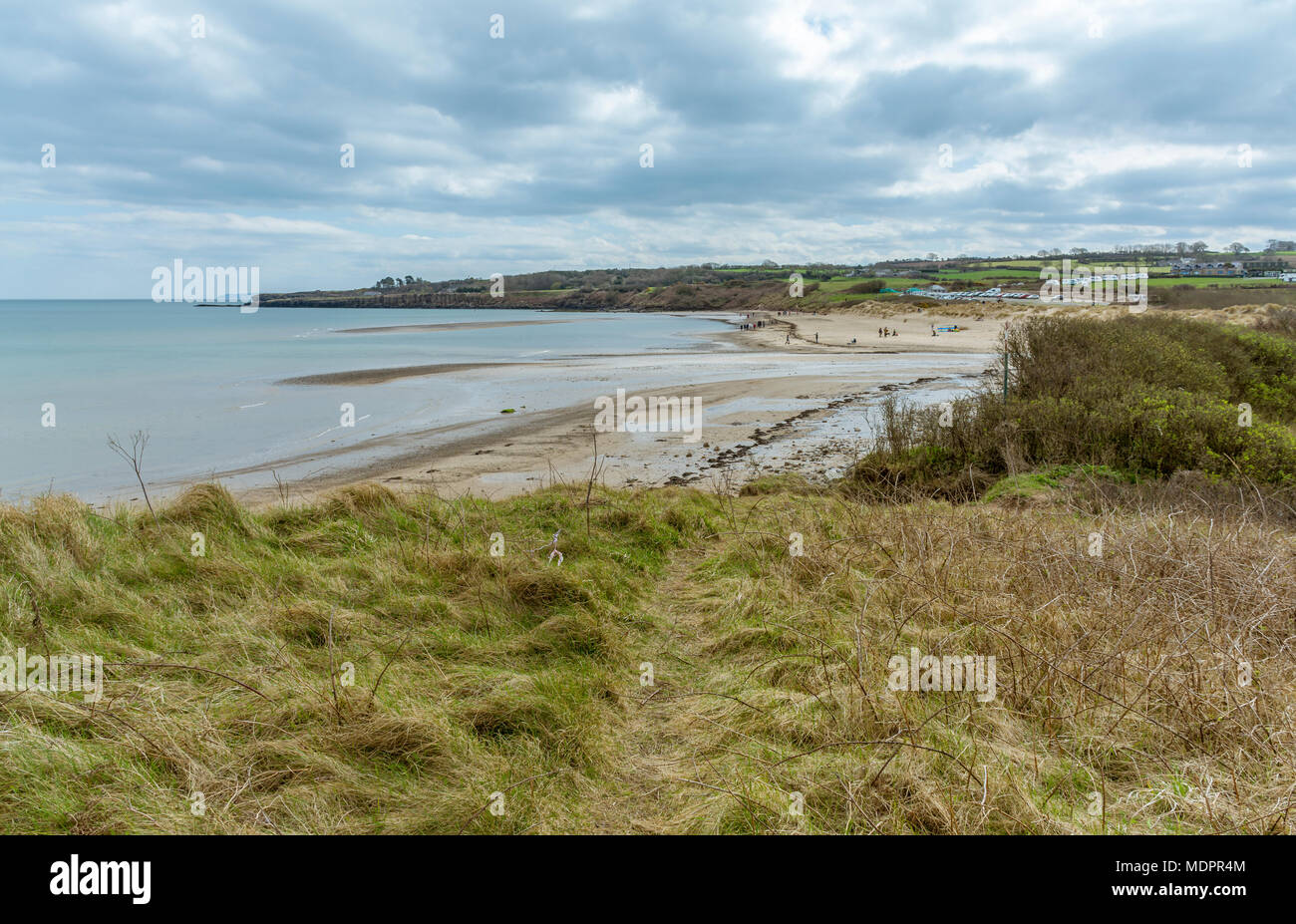 Vue d'Lligwy Beach sur l'Anglesey, dans le Nord du Pays de Galles Banque D'Images