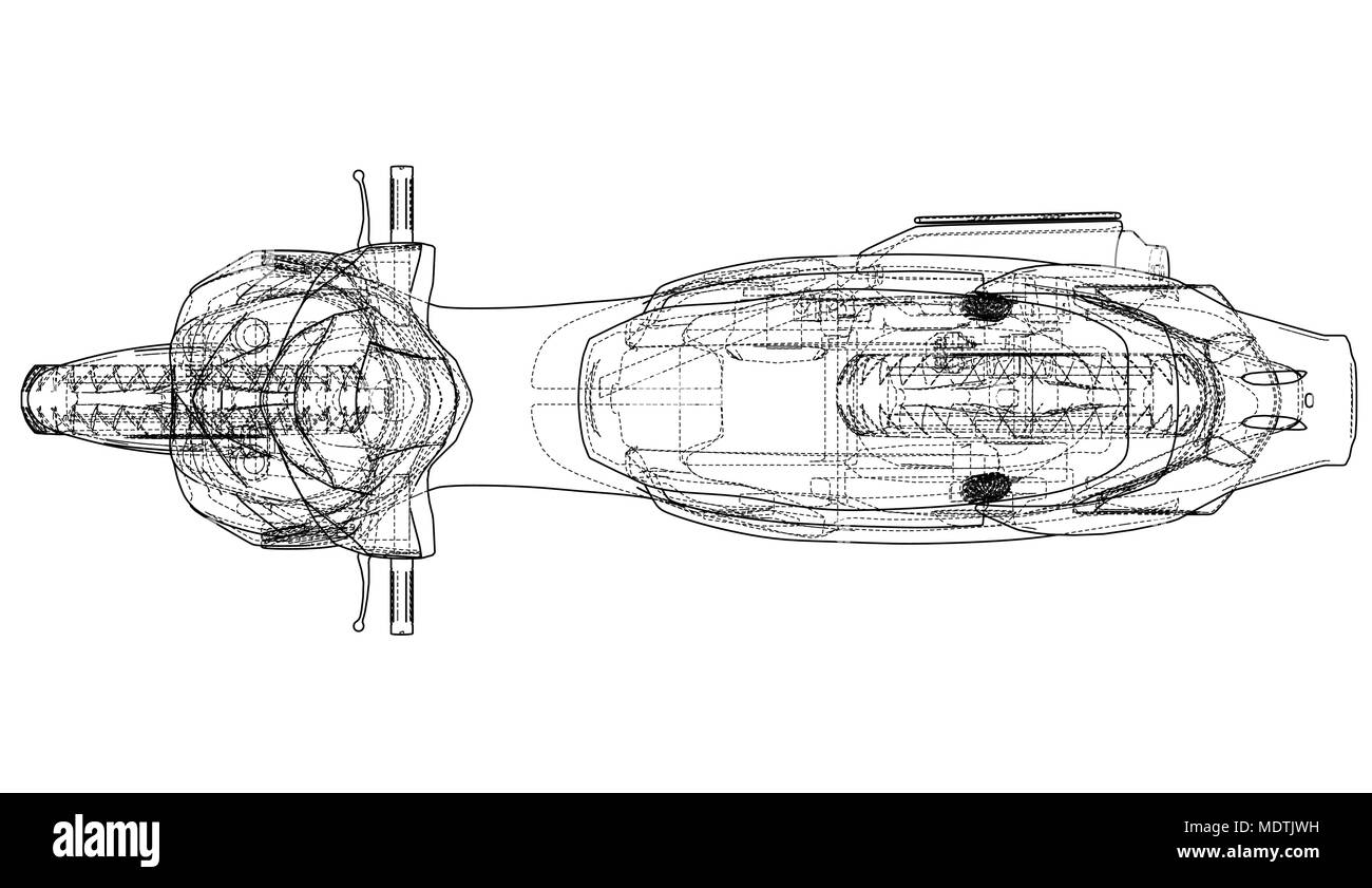 Résumé du concept de scooter. Vector Illustration de Vecteur