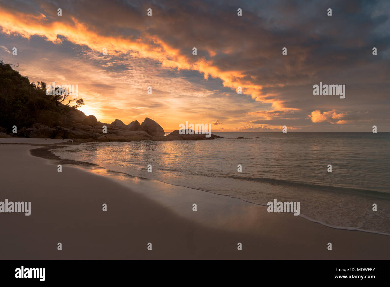 Plage de sable blanc dans le Wilsons Promontory Banque D'Images