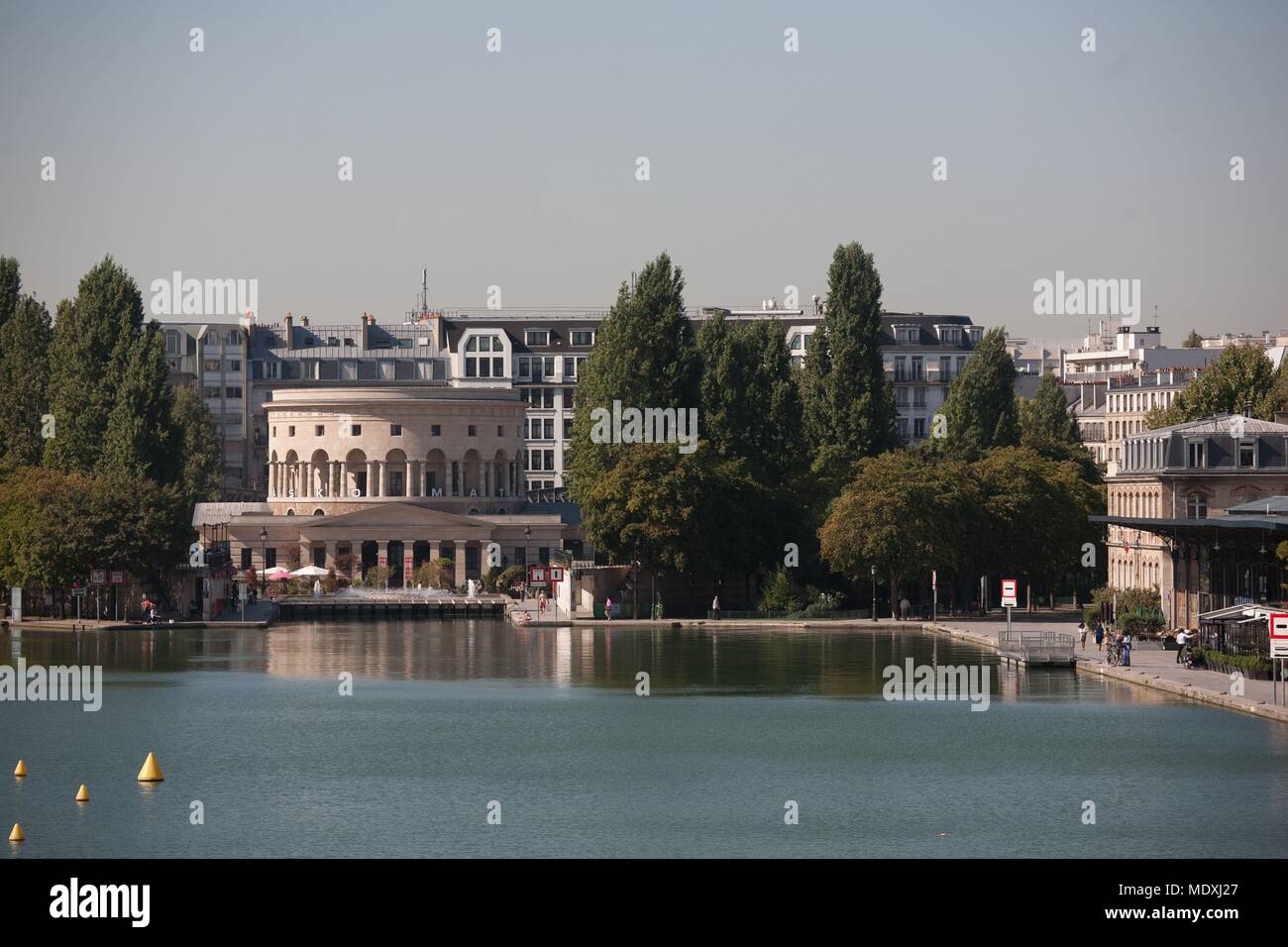 Paris, 19ème arrondissement, bassin de la Villette, Rotunda, architecte Claude Nicolas Ledoux, pavillon d'octroi, ancien porte de Paris, métro Stalingrad Banque D'Images