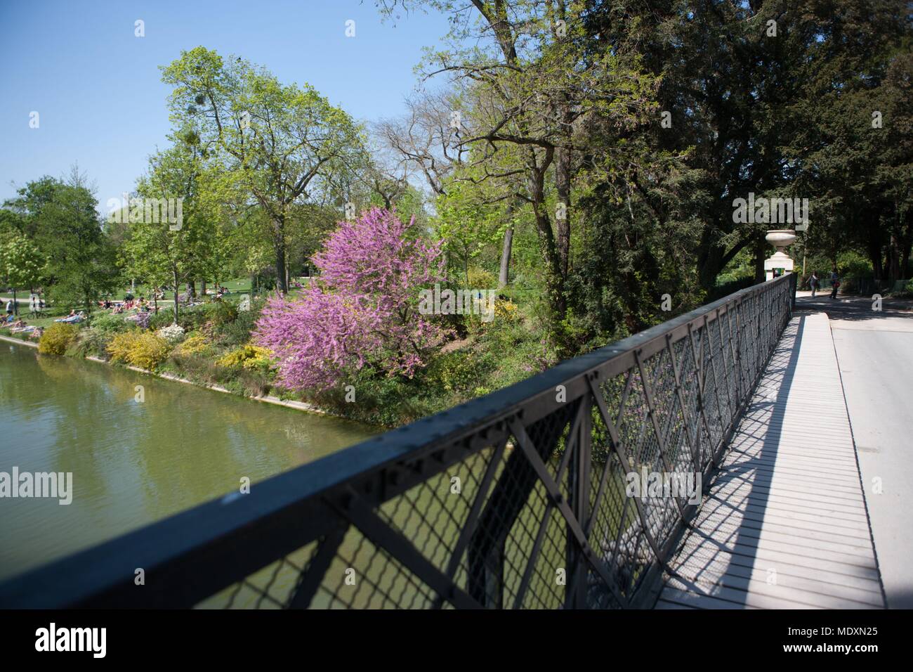 Paris, Bois de Vincennes, lac Daumesnil, Banque D'Images