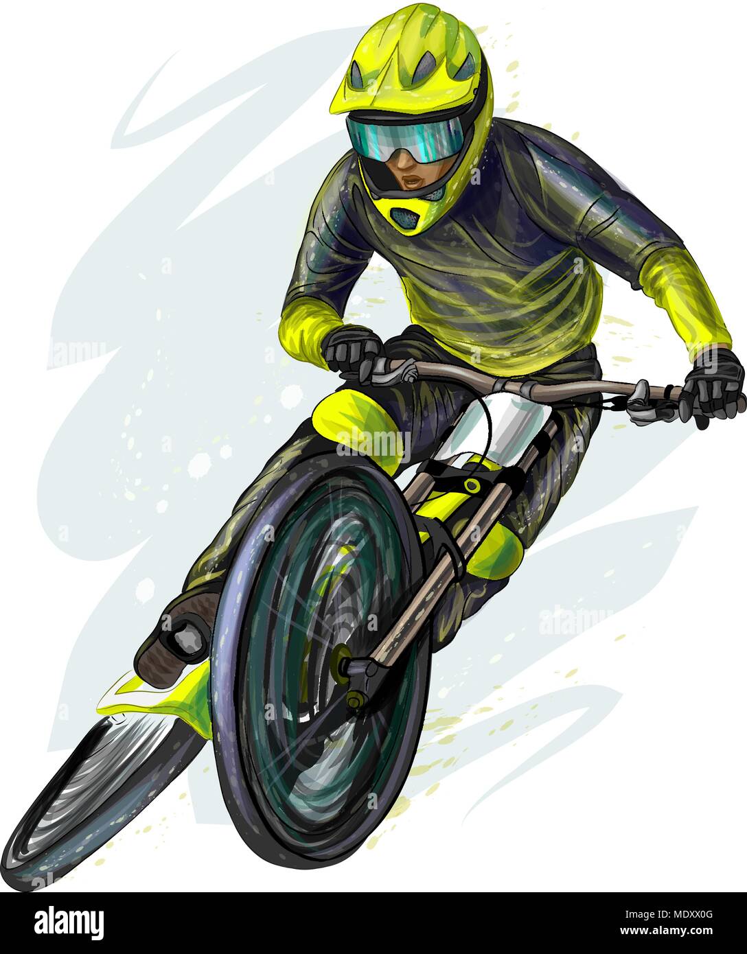 Cycliste Vélo sportif Illustration de Vecteur