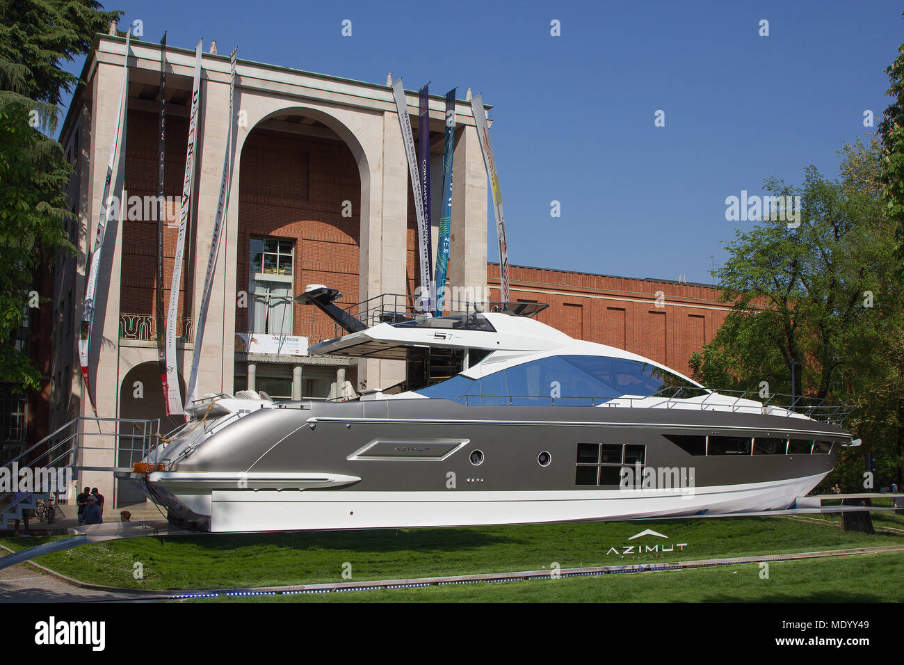 La Treinnale di Milano, Milan, Italie, Design Week 2018, Azimut Yachts l'installation Banque D'Images