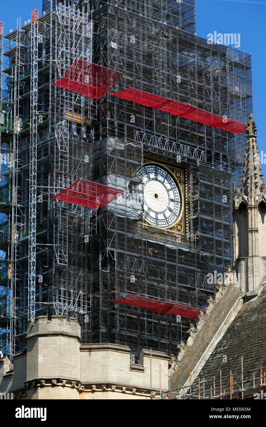 Big Ben de Londres, largement sous la Restauration Banque D'Images