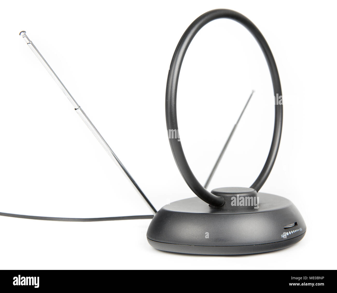 Antenne de télévision isolated on white Banque D'Images