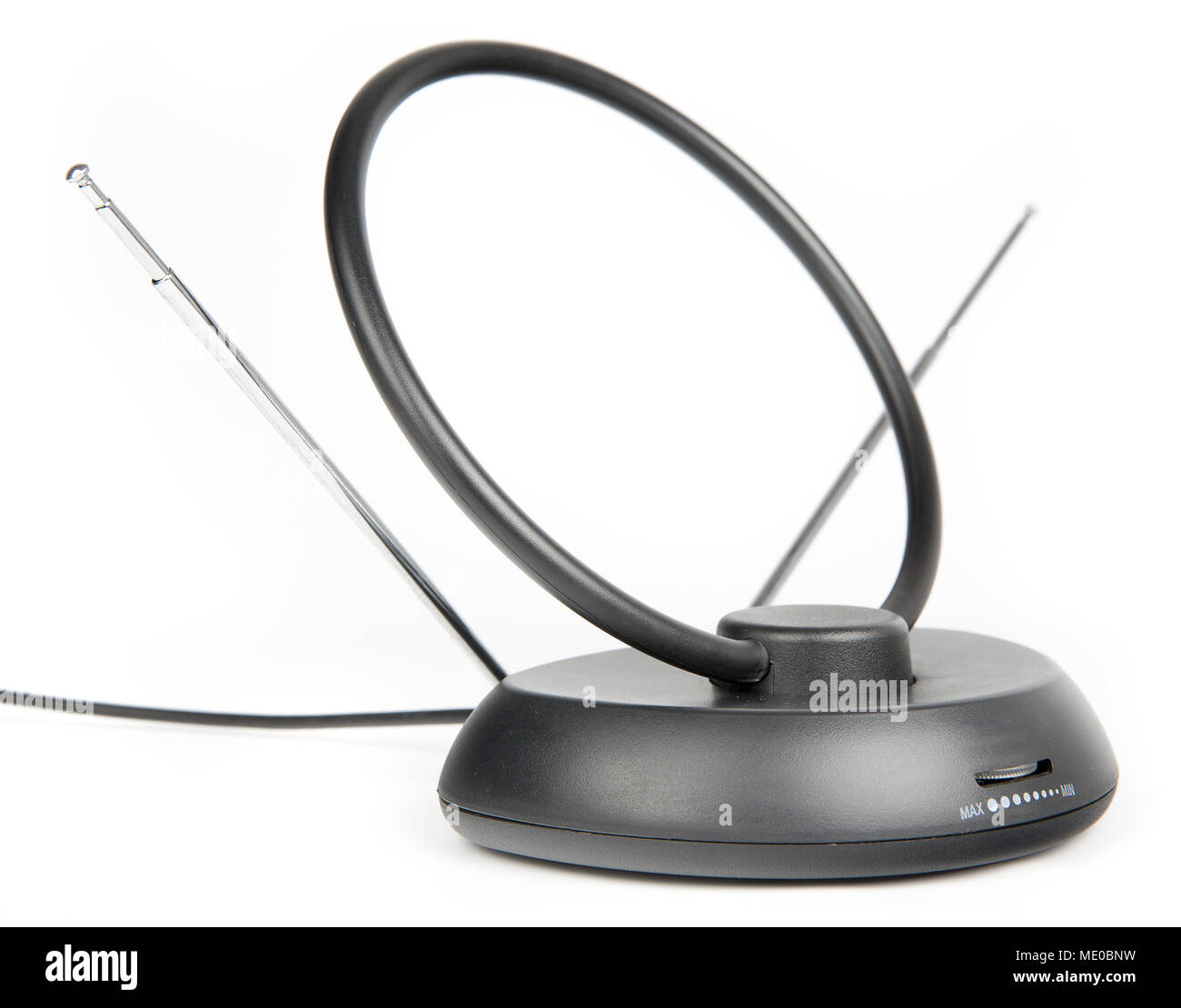 Antenne de télévision isolated on white Banque D'Images