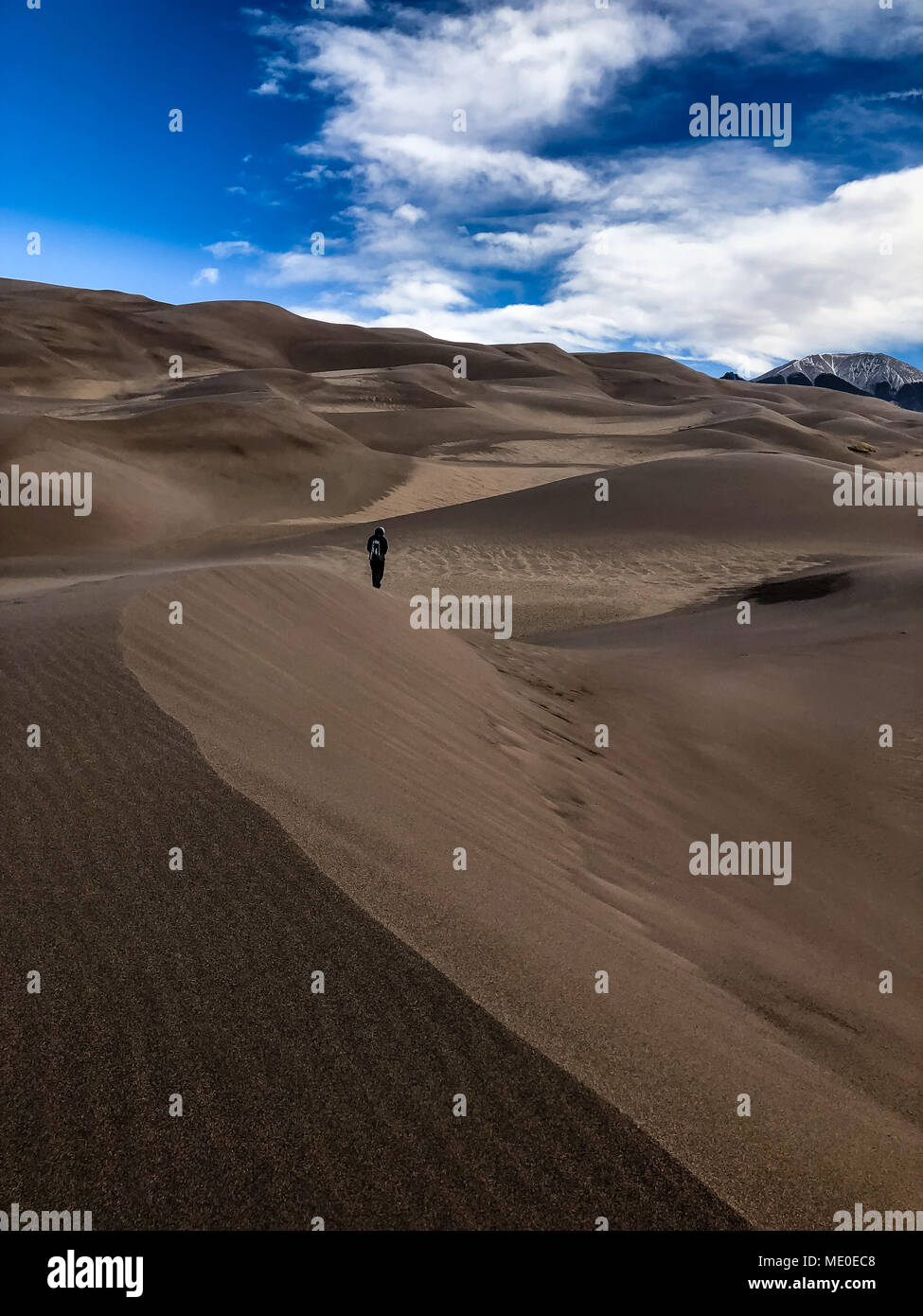 Great Sand Dunes National Park, Colorado est menacée par l'emporter sur l'intérêt pour l'administration des terres à proximité d'ouverture pour l'extraction minière. Banque D'Images