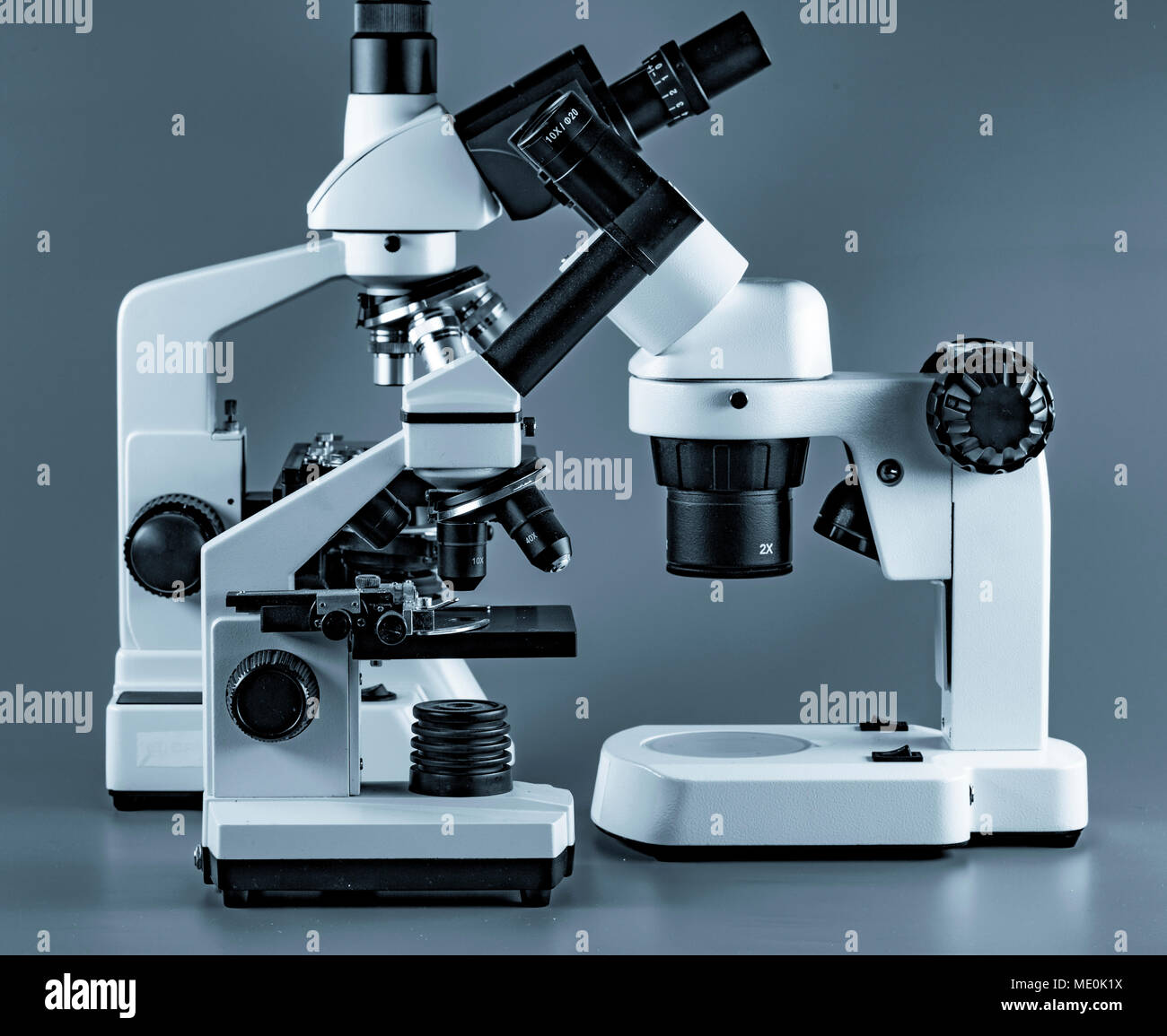 Microscopes optiques. Banque D'Images