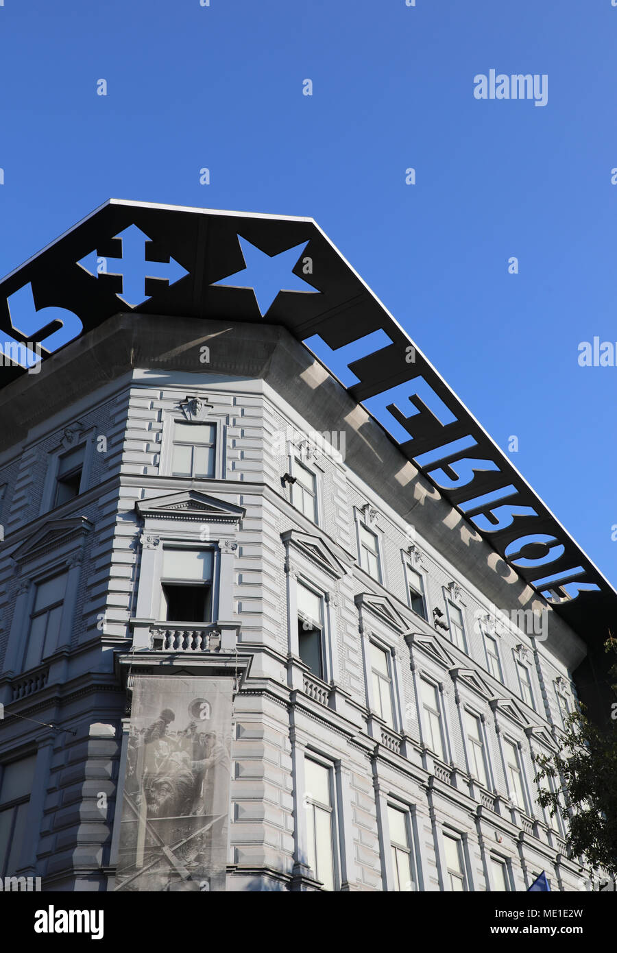 Musée Maison de la terreur à Budapest Hongrie Banque D'Images