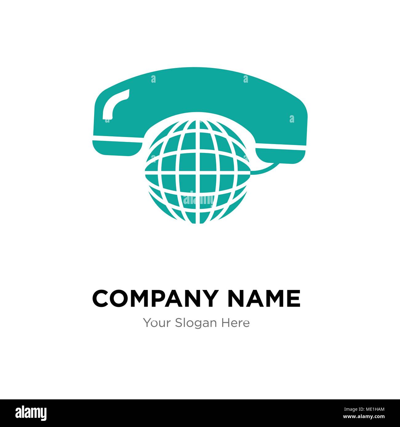 Service d'appels internationaux de logo, modèle de business entreprise icône vecteur Illustration de Vecteur