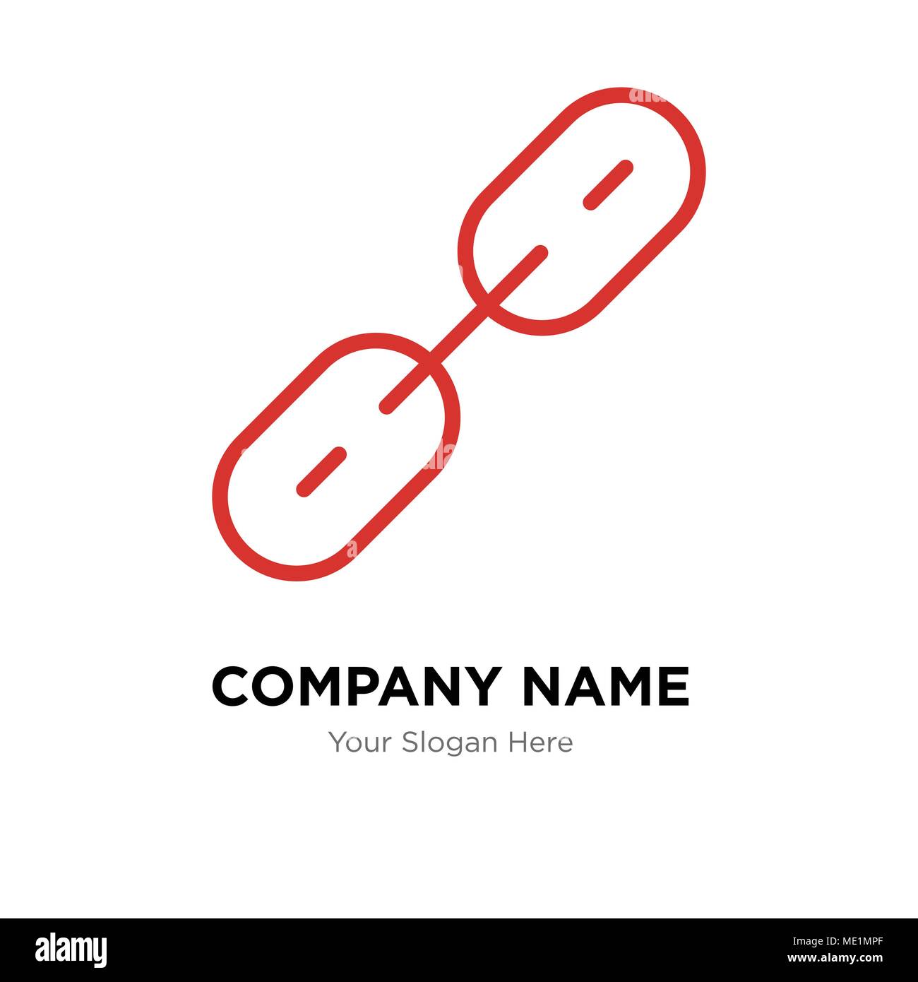 Liens de la chaîne de conception de logo d'entreprise, modèle de business entreprise icône vecteur Illustration de Vecteur