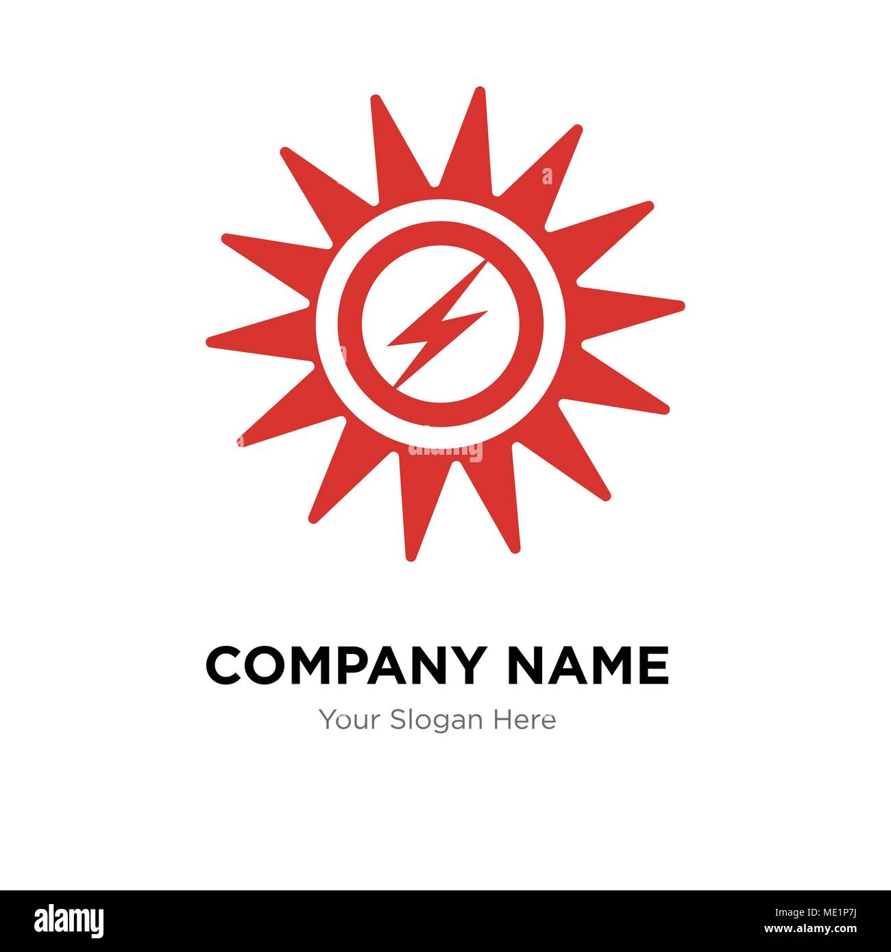 L'énergie solaire (le logo de la société, modèle de conception de l'icône vecteur d'entreprise Entreprises Illustration de Vecteur