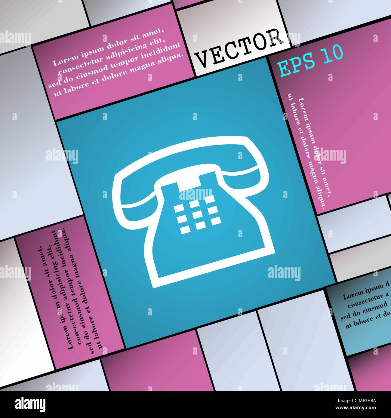 Icône de combiné téléphonique rétro signe. Une télévision moderne style pour votre conception. Vector illustration Illustration de Vecteur