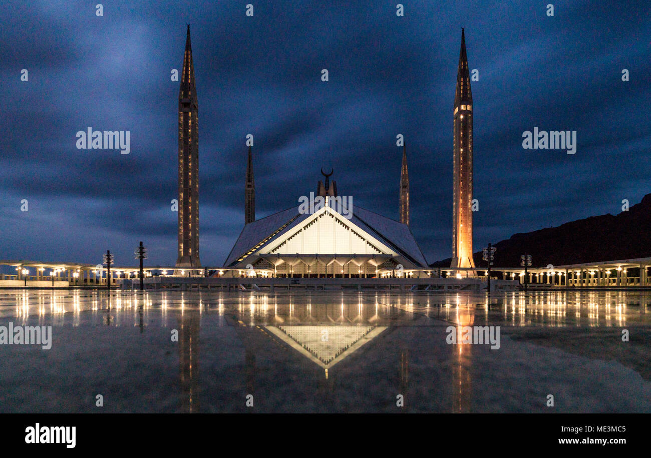 La mosquée Faisal d'Islamabad, Pakistan Banque D'Images