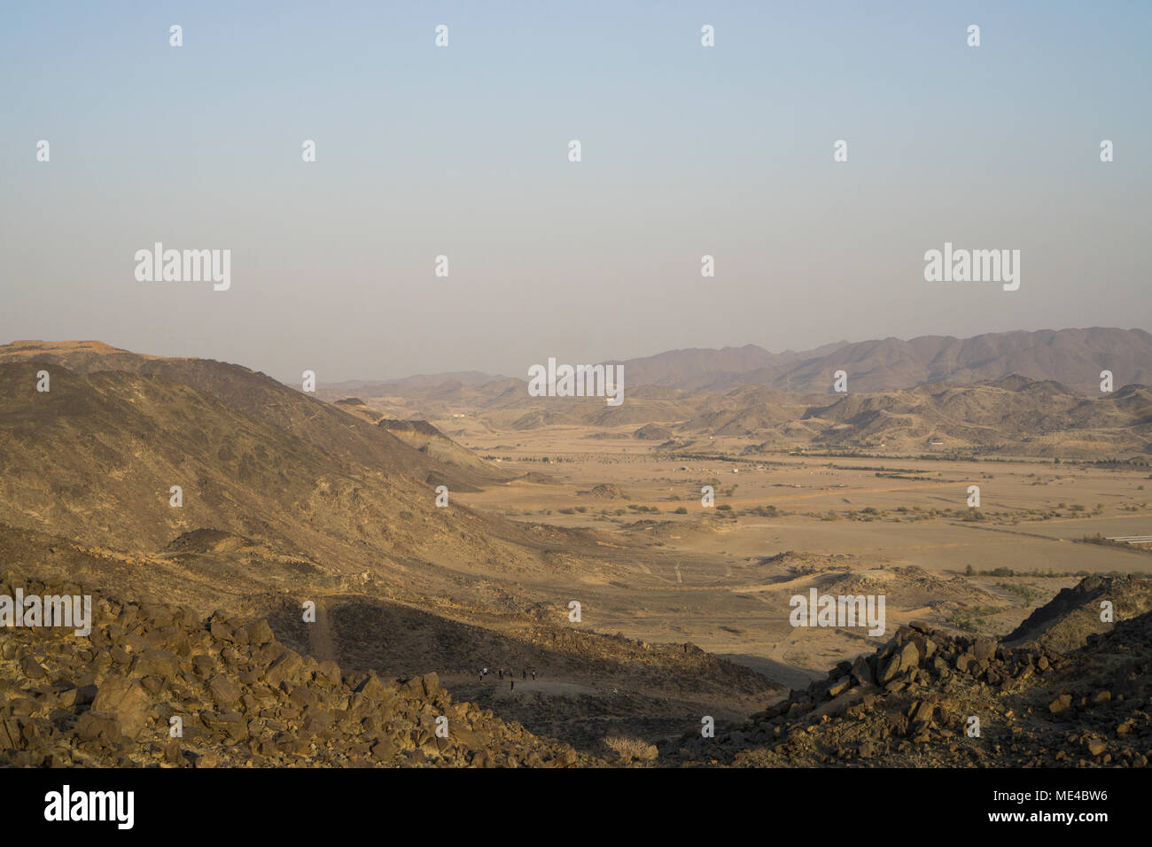 Scène de désert en Arabie Saoudite Asfan Banque D'Images