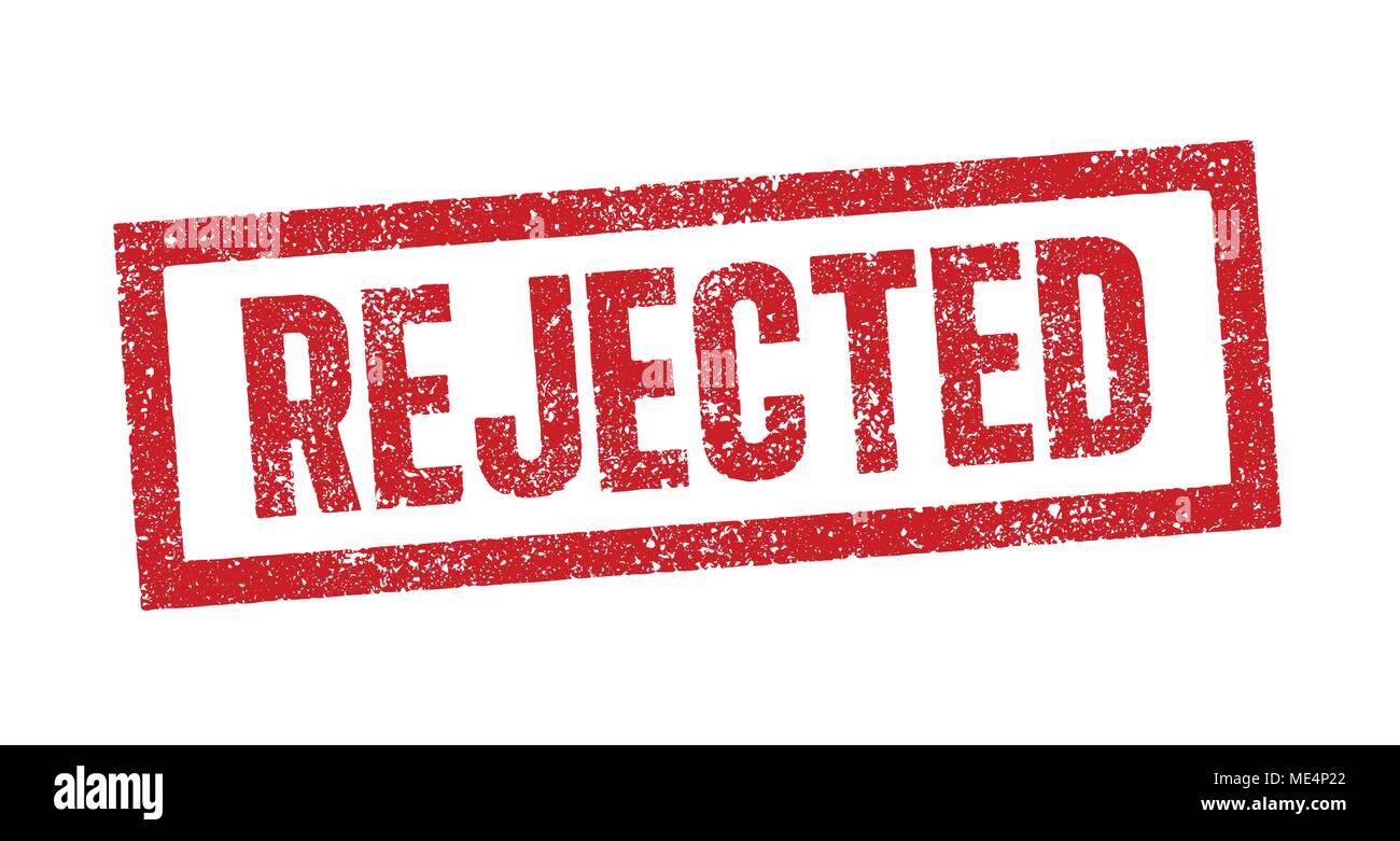 Vector illustration du mot rejeté dans l'encre rouge stamp Illustration de Vecteur