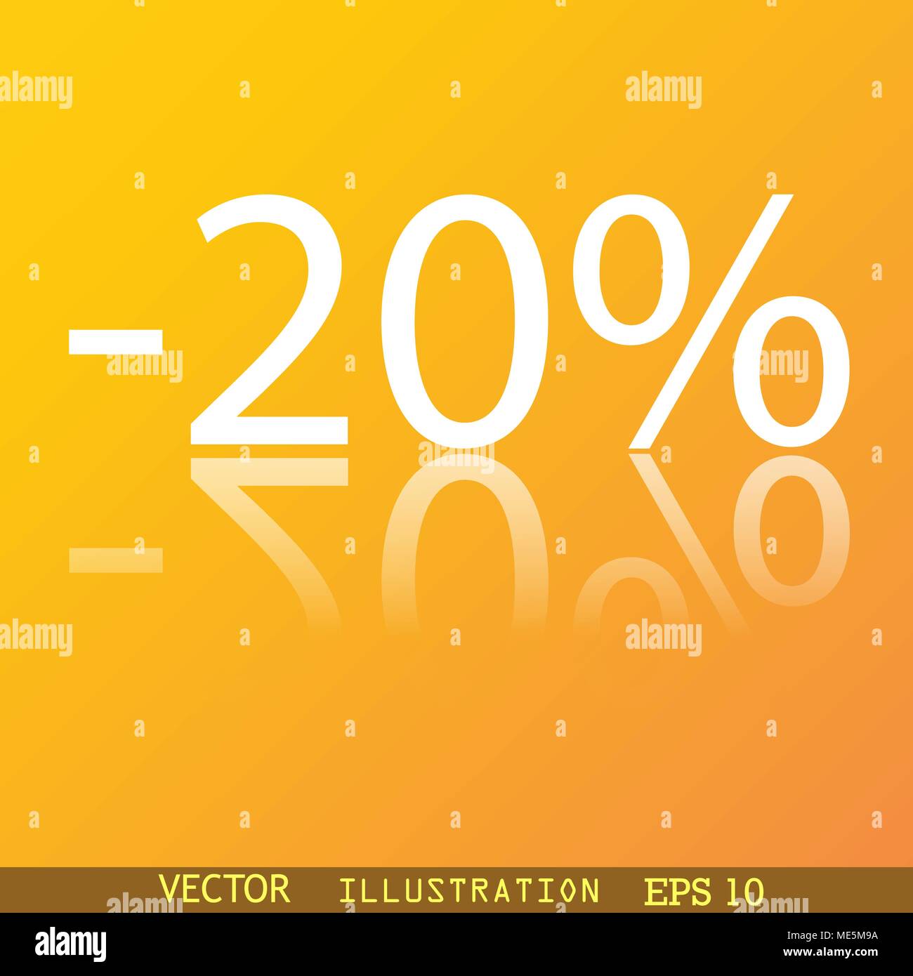 Remise de 20  % Télévision symbole icône web design moderne avec la réflexion et de l'espace pour votre texte. Vector illustration Illustration de Vecteur