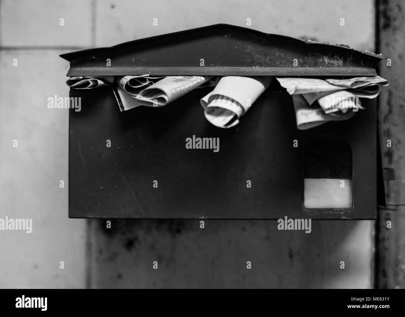 Un trop-plein d'ancien post box Banque D'Images