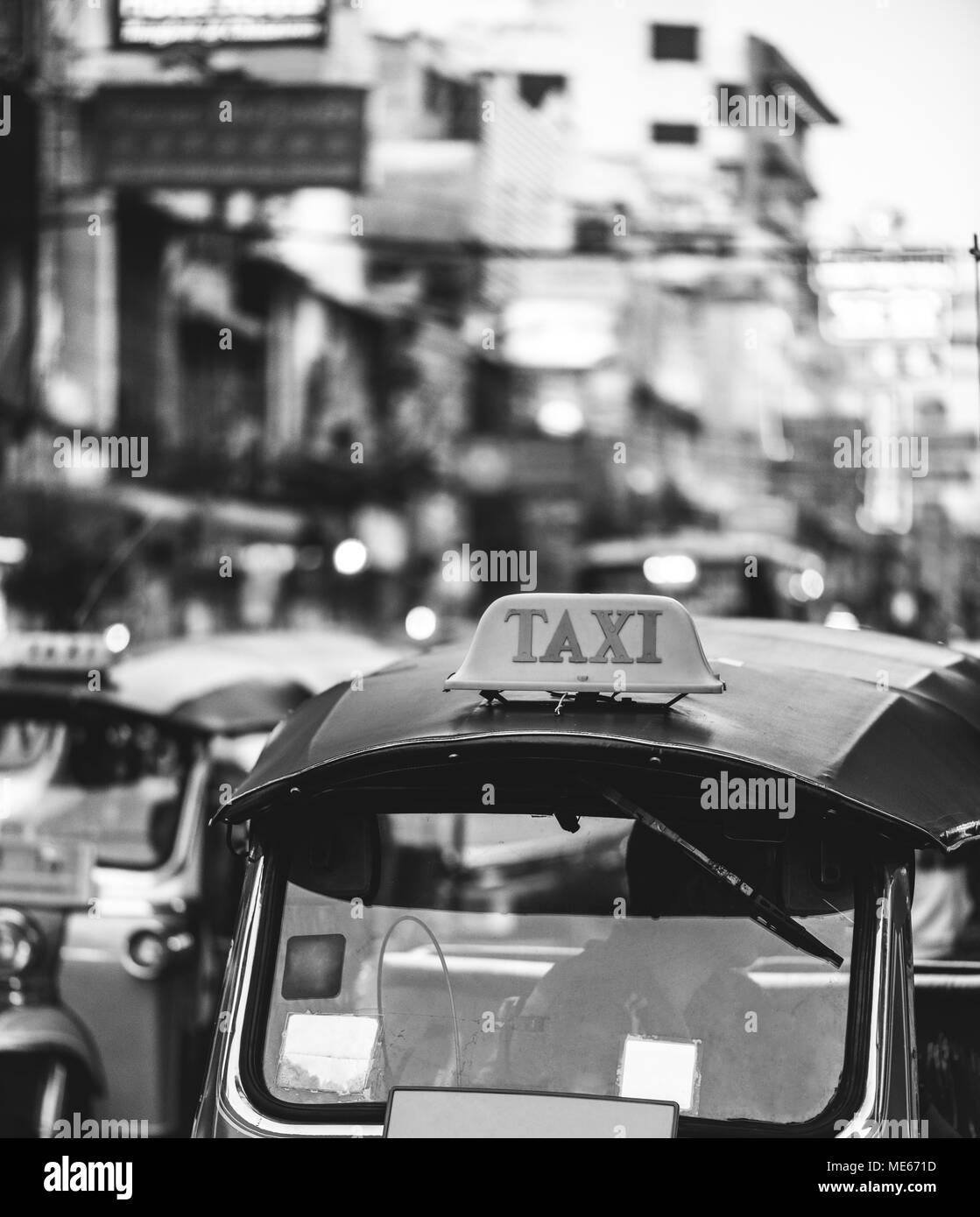 Tuk Tuk à Bangkok en Thaïlande Banque D'Images