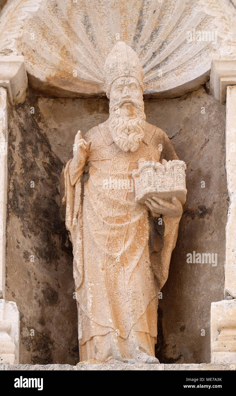 Saint-blaise patron de Dubrovnik, Croatie. Banque D'Images