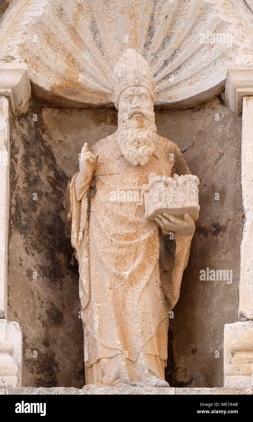 Saint-blaise patron de Dubrovnik, Croatie. Banque D'Images