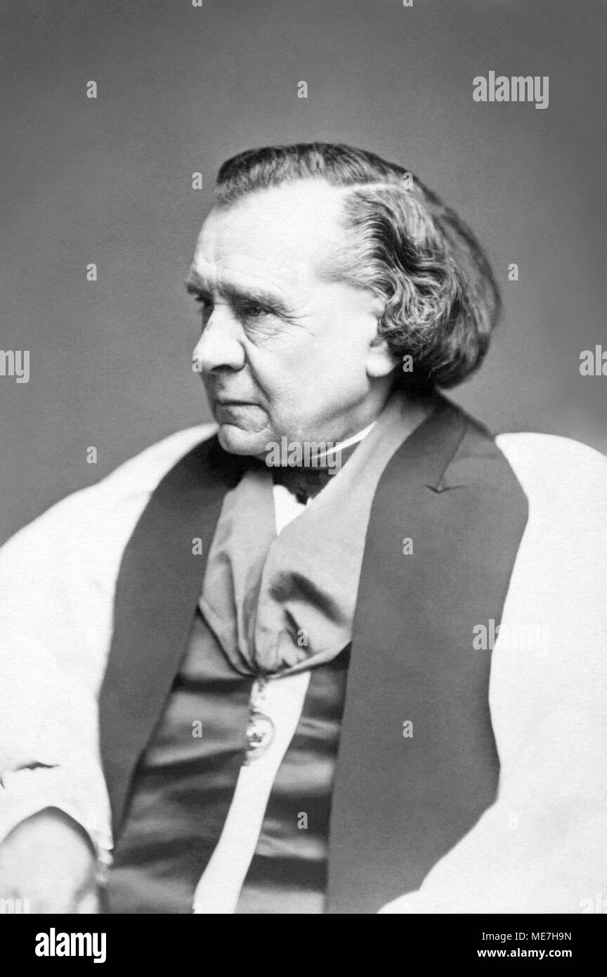 Samuel Wilberforce FRS (1805-1873), fils d'un militant anti-esclavage William Wilberforce, était l'un des plus grands orateurs de son époque et est probablement mieux connu aujourd'hui pour son opposition à Charles la théorie de l'évolution de Darwin, et plus particulièrement pour son rôle dans la discussion de Thomas Henry Huxley sur le sujet dans un célèbre 1860 débat à la Oxford University Museum of Natural History. (Photo par Samuel A. Walker) Banque D'Images