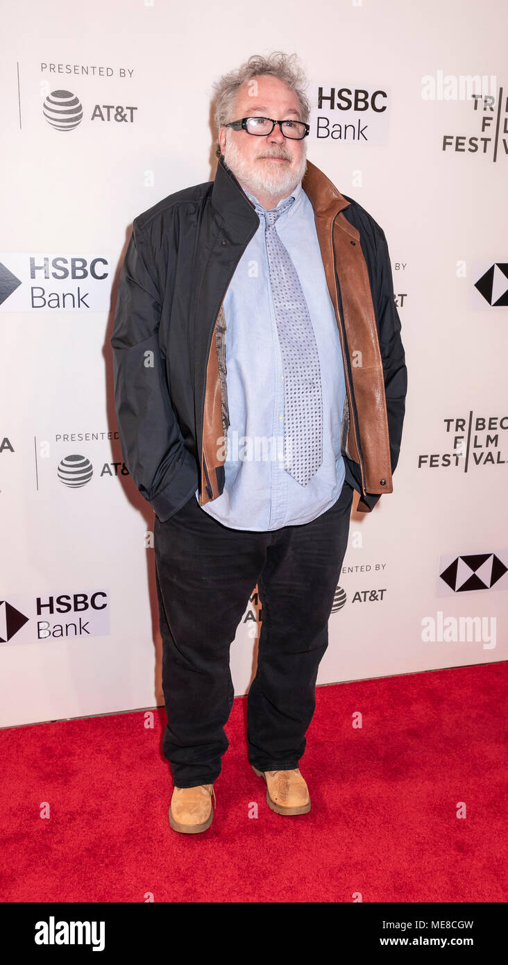 New York, USA, 21 avril 2018 : Tom Hulce assiste à la première mondiale au cours de la mouette 2018 Tribeca Film Festival au CCMB Tribeca PAC, Manhattan Banque D'Images