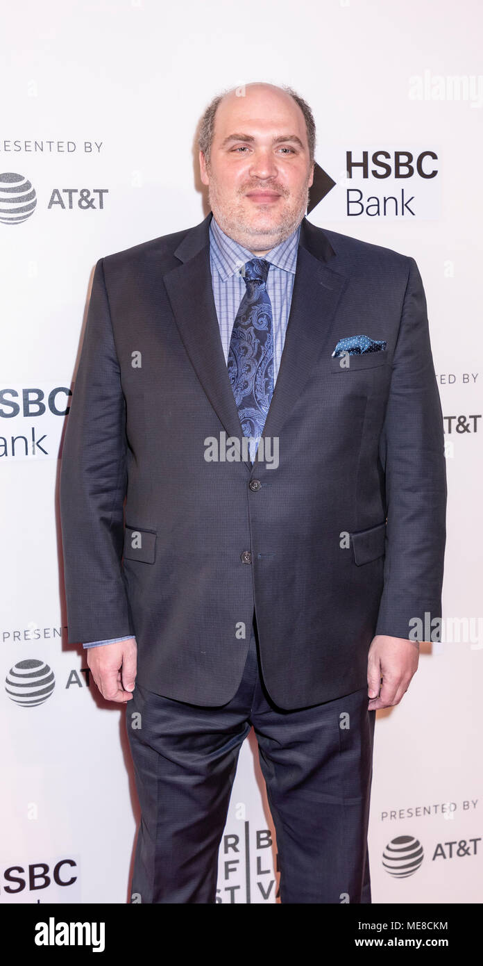 New York, USA, 21 avril 2018 : Glenn Fleshler assiste à la première mondiale au cours de la mouette 2018 Tribeca Film Festival au CCMB Tribeca PAC, Manhattan Banque D'Images
