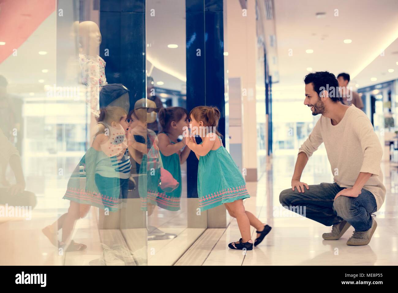 Père et fille ensemble de loisirs Banque D'Images