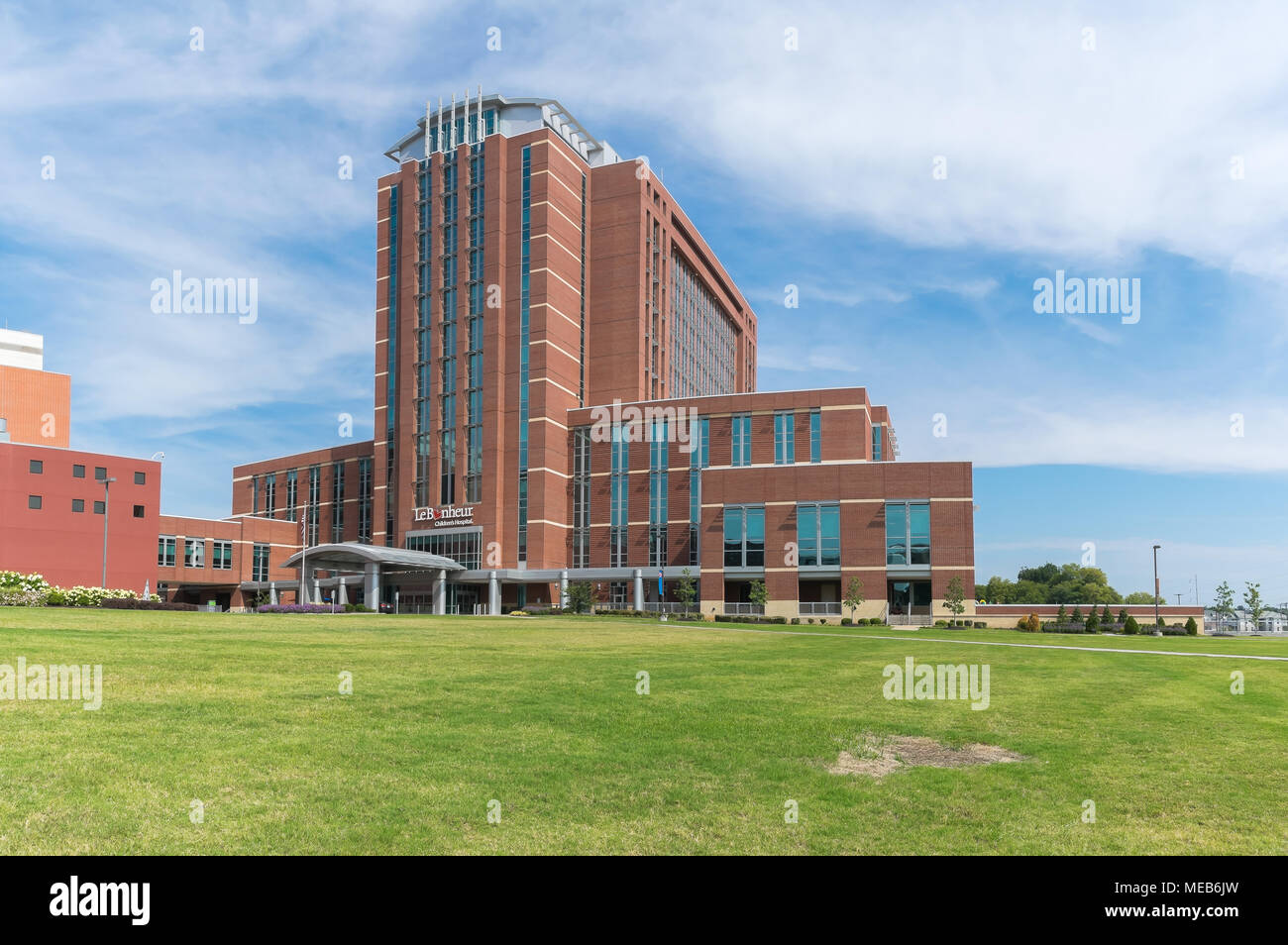 Capture d'architecture de Le Bonheur de l'Hôpital pour enfants de Memphis, Tennessee. Banque D'Images