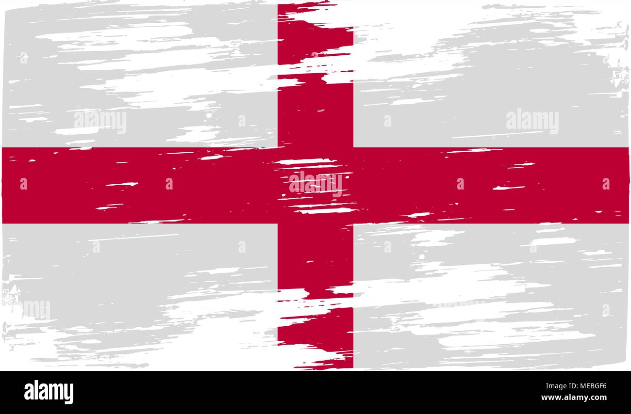 Drapeau de l'Angleterre avec l'ancienne texture. Vector illustration Illustration de Vecteur