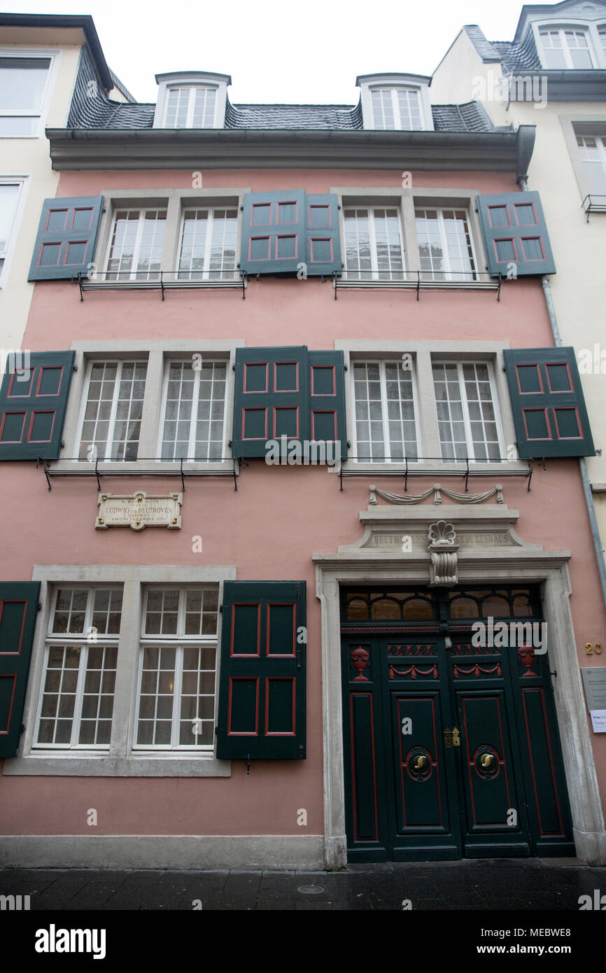 Musée de Beethoven dans la chambre où Ludwig van Beethoven est né à Bonn, Rhénanie du Nord-Westphalie, Allemagne. Banque D'Images