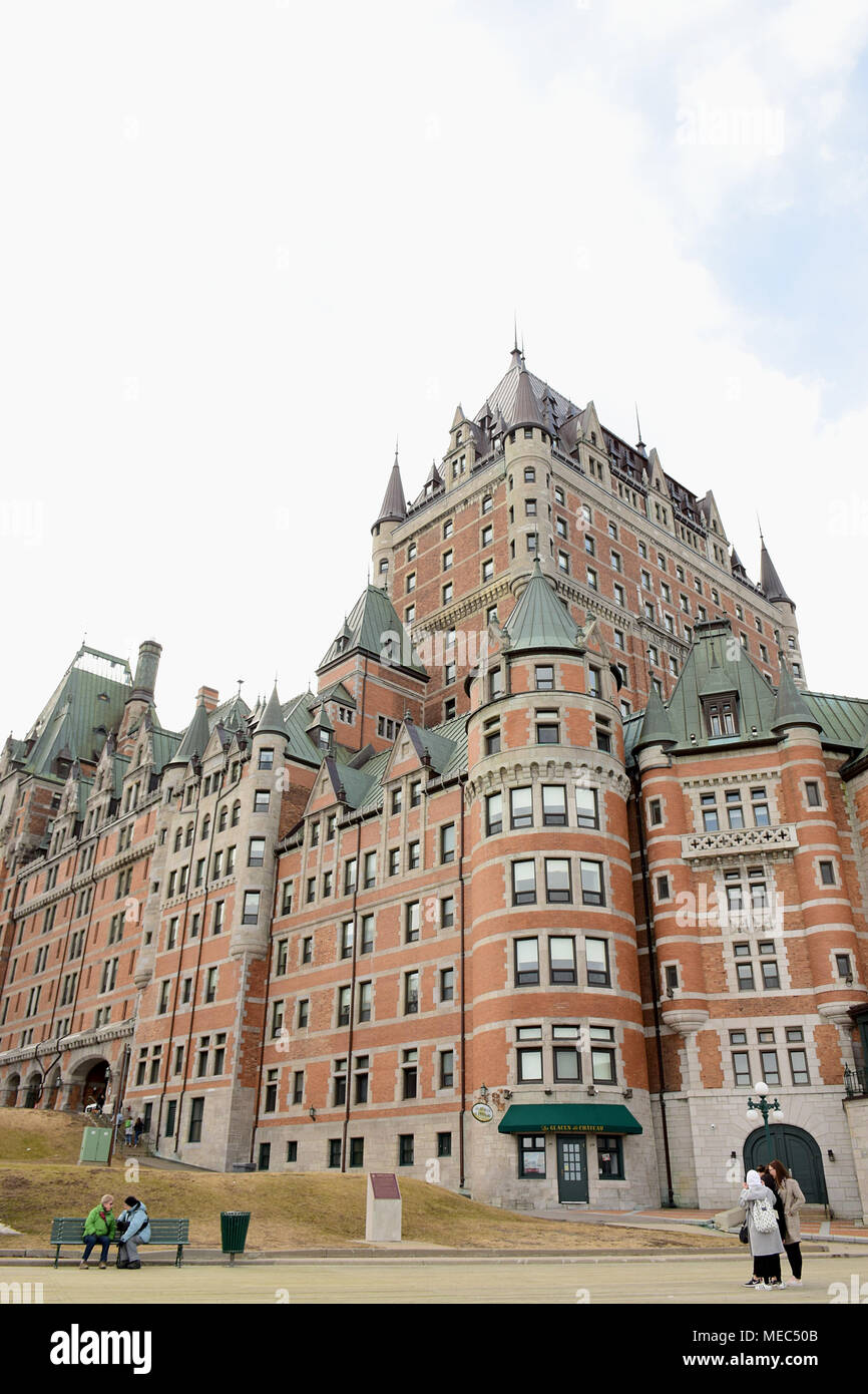 L'hôtel Fairmont Le Château Frontenac, au coeur du Vieux Québec Banque D'Images