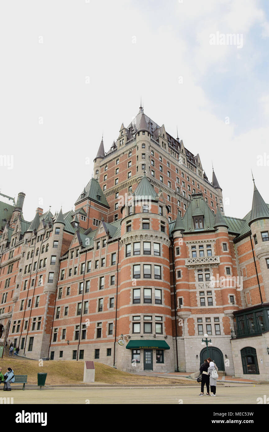 L'hôtel Fairmont Le Château Frontenac, au coeur du Vieux Québec Banque D'Images
