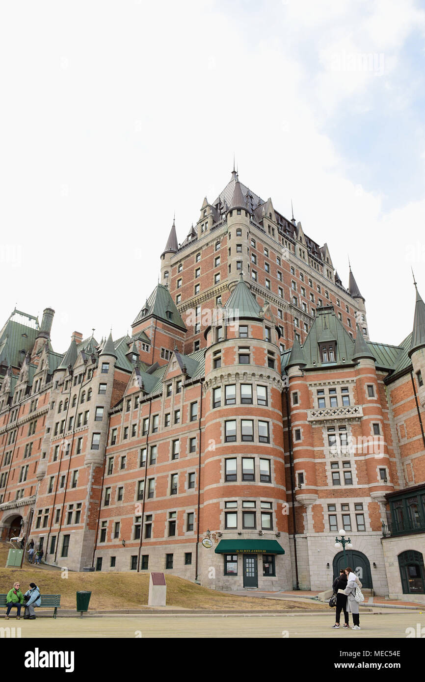L'hôtel Fairmont Le Château Frontenac, au coeur du Vieux Québec Banque D'Images
