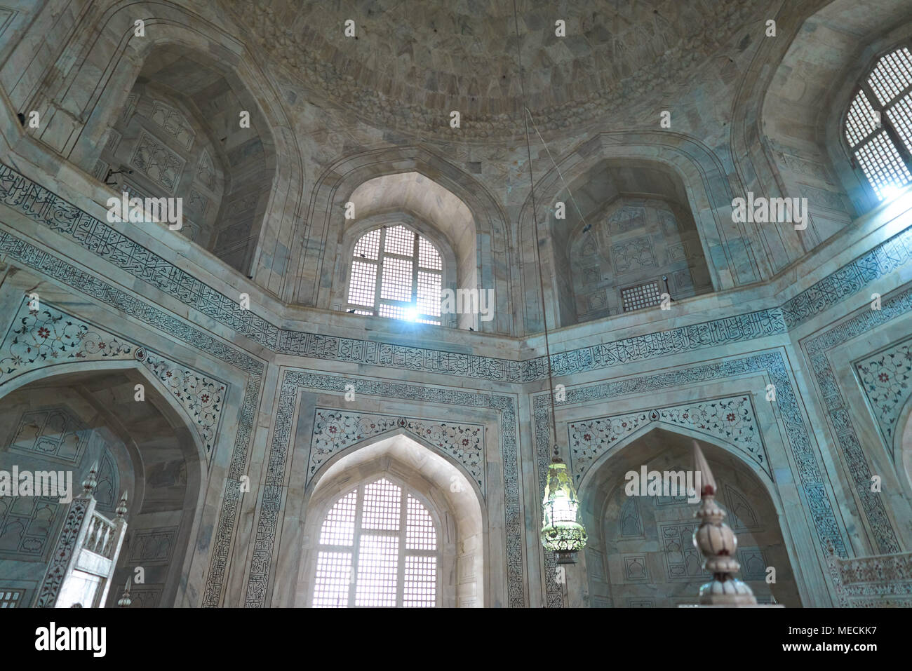 Agra, Inde - 04.21.2018 : l'intérieur du Taj Mahal Banque D'Images